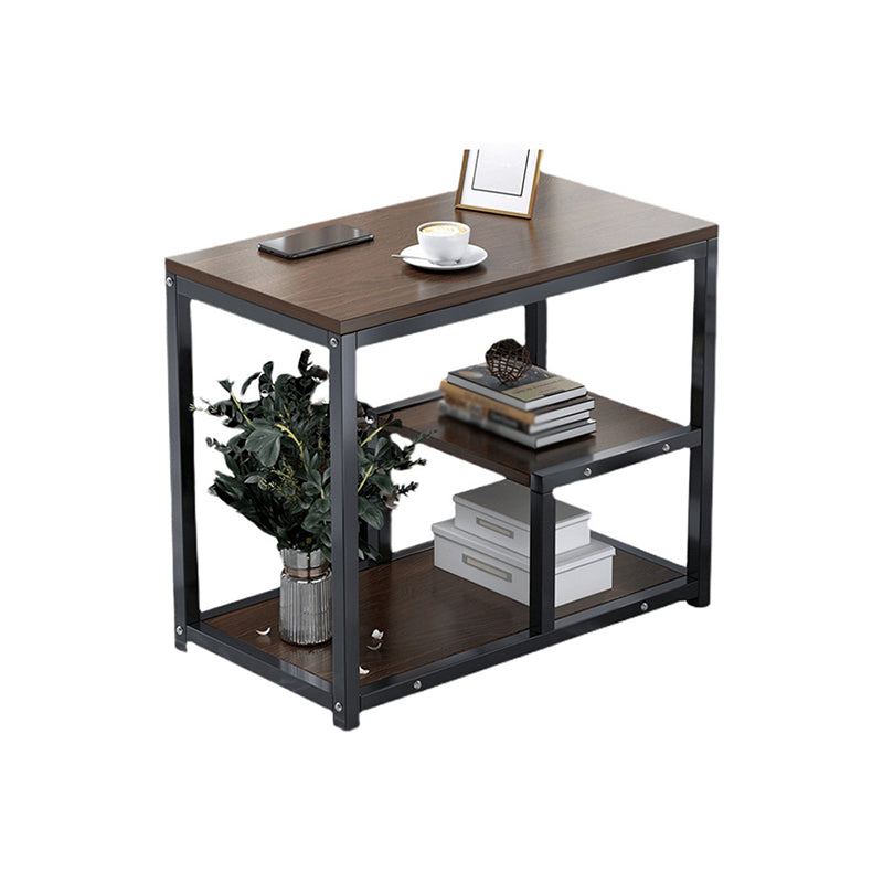 23.6 "W x 26.8 H Mesa de extremo rectangular estante de madera sintética incluida