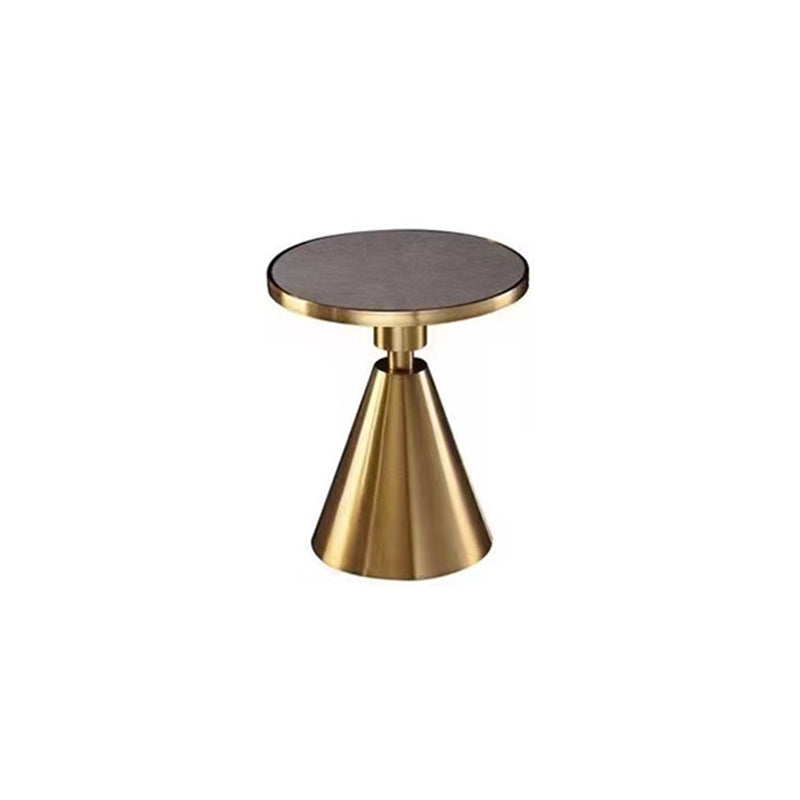 Pedestal Base Design Cocktail Table Marble Table Round Coffee Table with Metal Base
