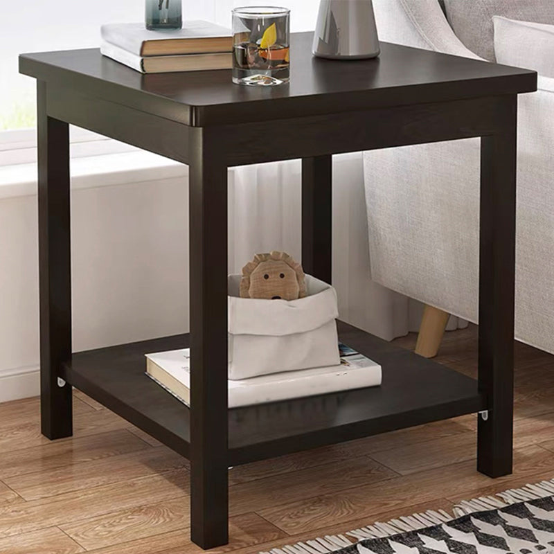 Tavolino da cocktail in stile moderno in legno artificiale nero/legno tavolino quadrato