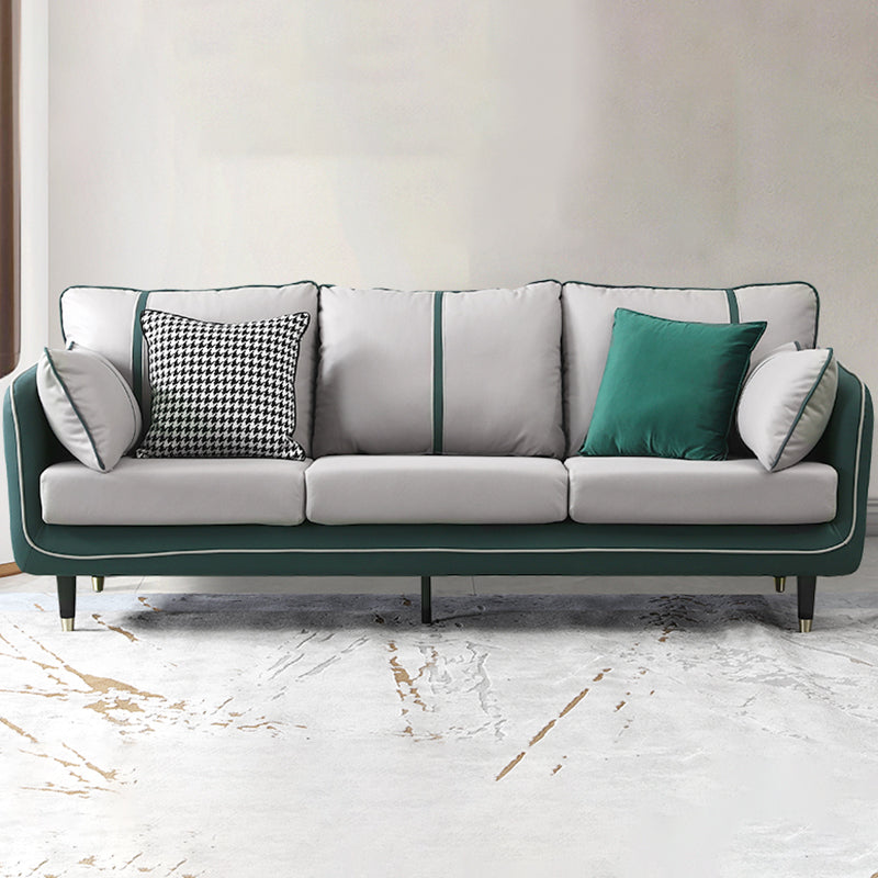 フェイクレザー85 "高タキシードアームソファ枕、リビングルーム