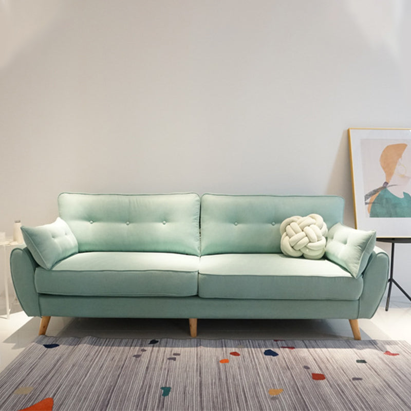 34.6 "H Katoen Blend vaste kleur getuft wijd uitlopende armbank voor woonkamer