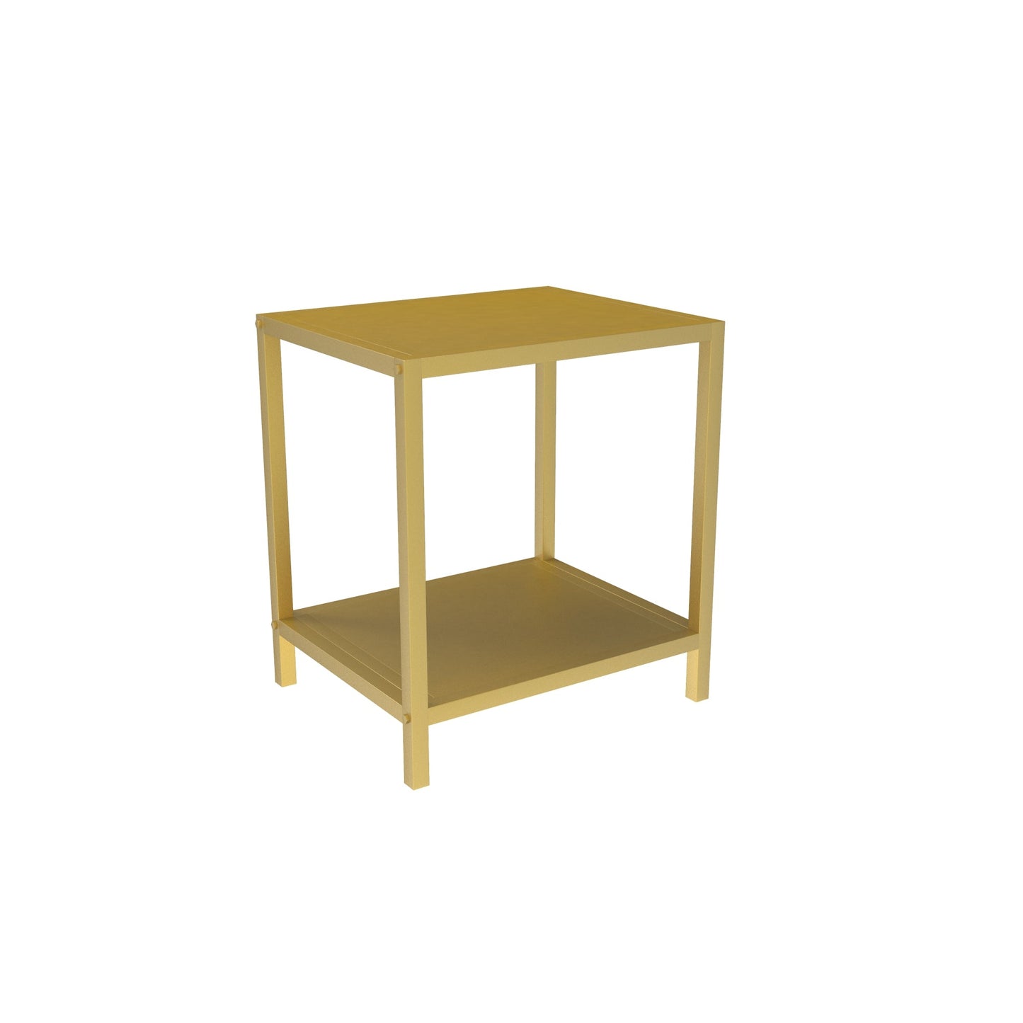 20'' Tall Metal Nightstand Modern Open Storage 1-Shelf Legs Inchuded Bedside Cabinet