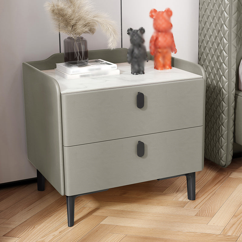 18 '' lang modern bed nachtkastje 2-laden opbergsteen opslagsteen eiken nachttafel