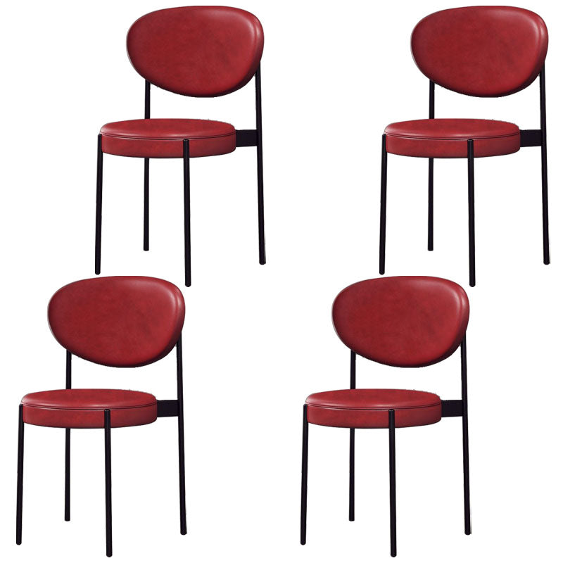 Chaise de salle à manger rembourrée à l'arrière ouvert contemporain pour intérieur