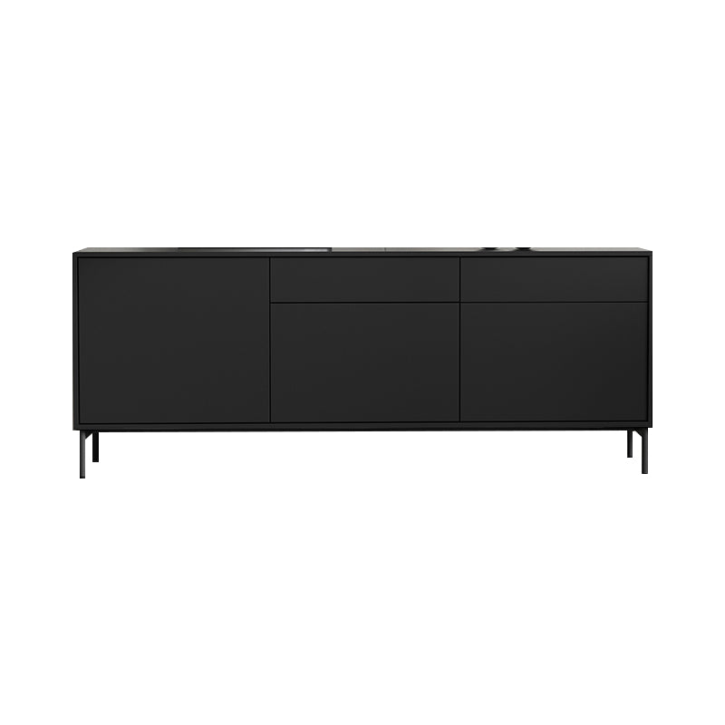 Sideboard di legno moderno moderno mobile rettangolo con cassetti e porte