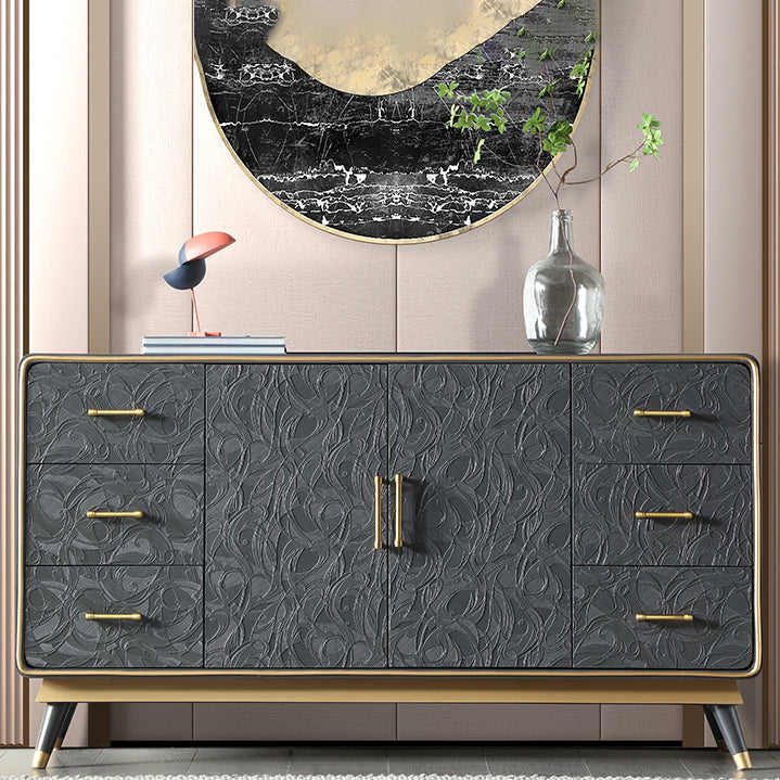 Glam -stijl dressoir houten eetboard met laden en opslag