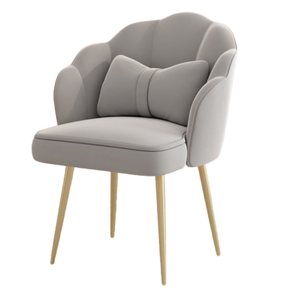 Silla de tareas de terciopelo sin brazo estilo moderno de back back en casa silla de oficina