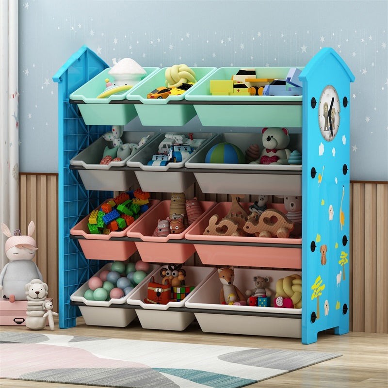 Estantería de plástico contemporánea estantería de espalda cerrada para sala de estar