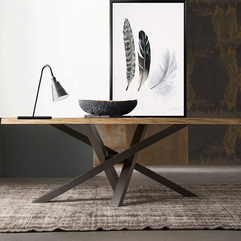 Mesa de comedor de comedor de madera de pino moderna Mesa de comedor rectangular para el hogar