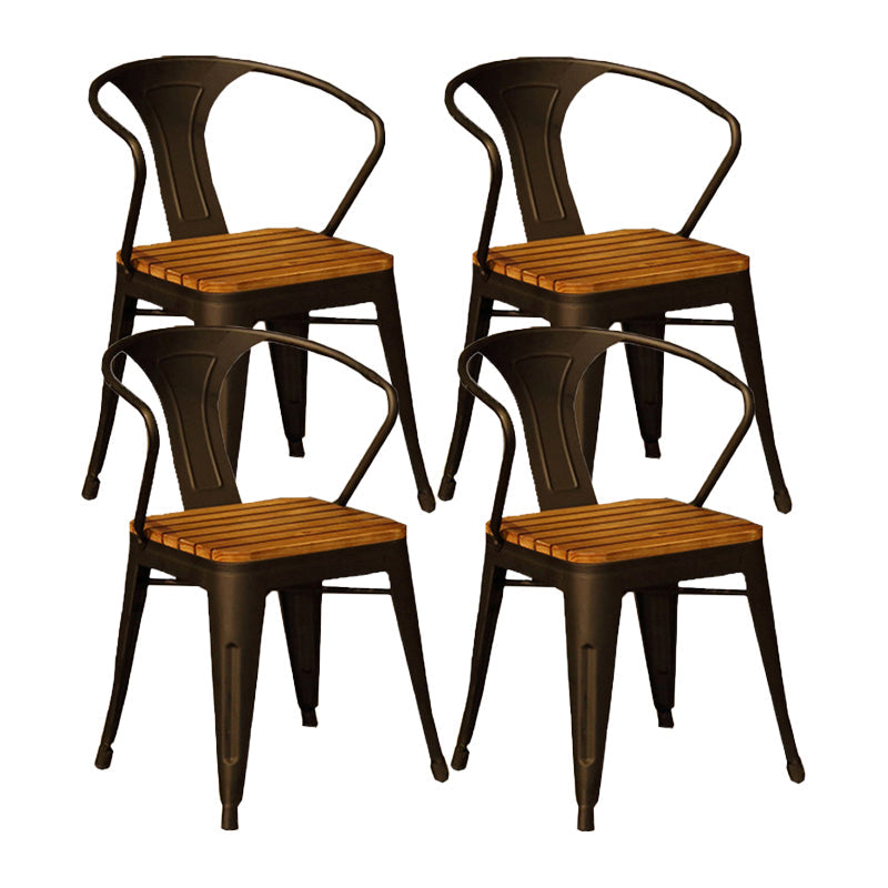 Industriële stijl armstoel lat achter eetstoel stoel voor binnen