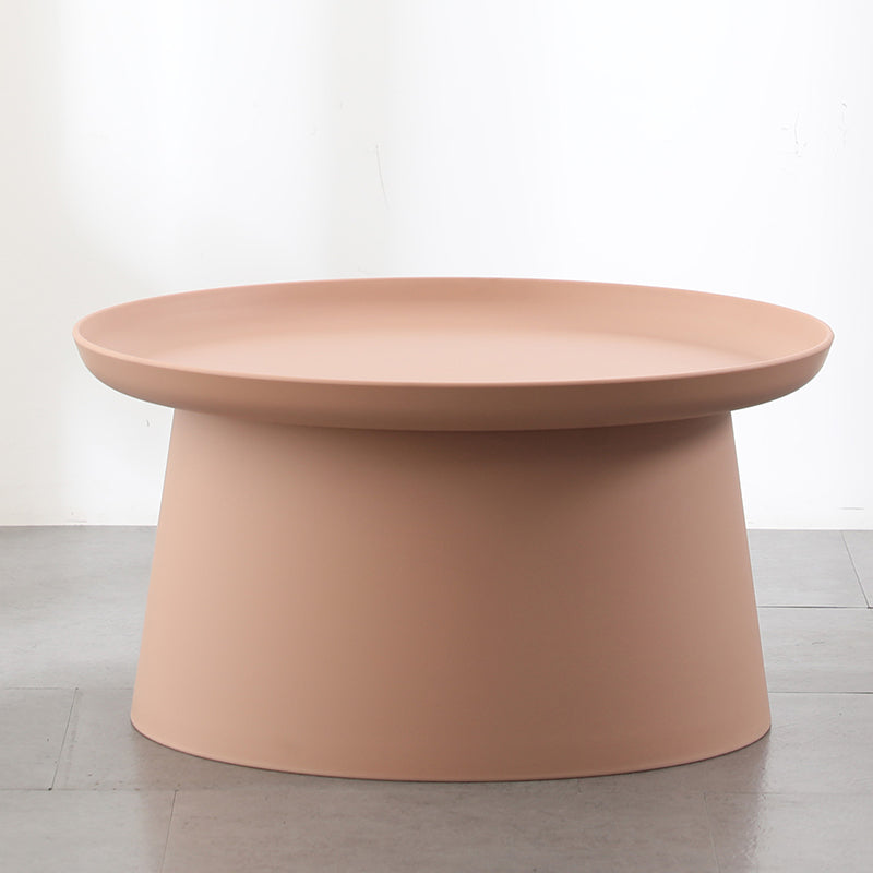 Modern Round Coffee Table Pedestal Cocktail Table for Living Room