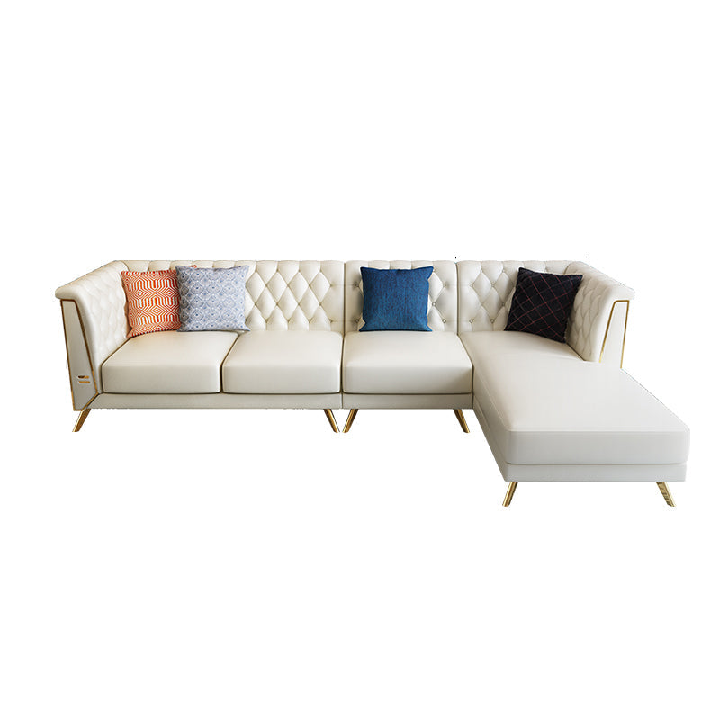 Echtes Leder-Tufted Rückenkissen Top Armsofa/Abschnitte mit Verschleißresistant