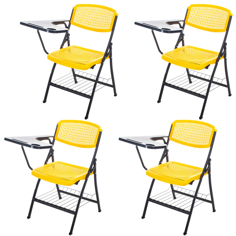 アームレスミッドバックカンファレンスチェア通気性プラスチックバックアンドシートオフィスチェア