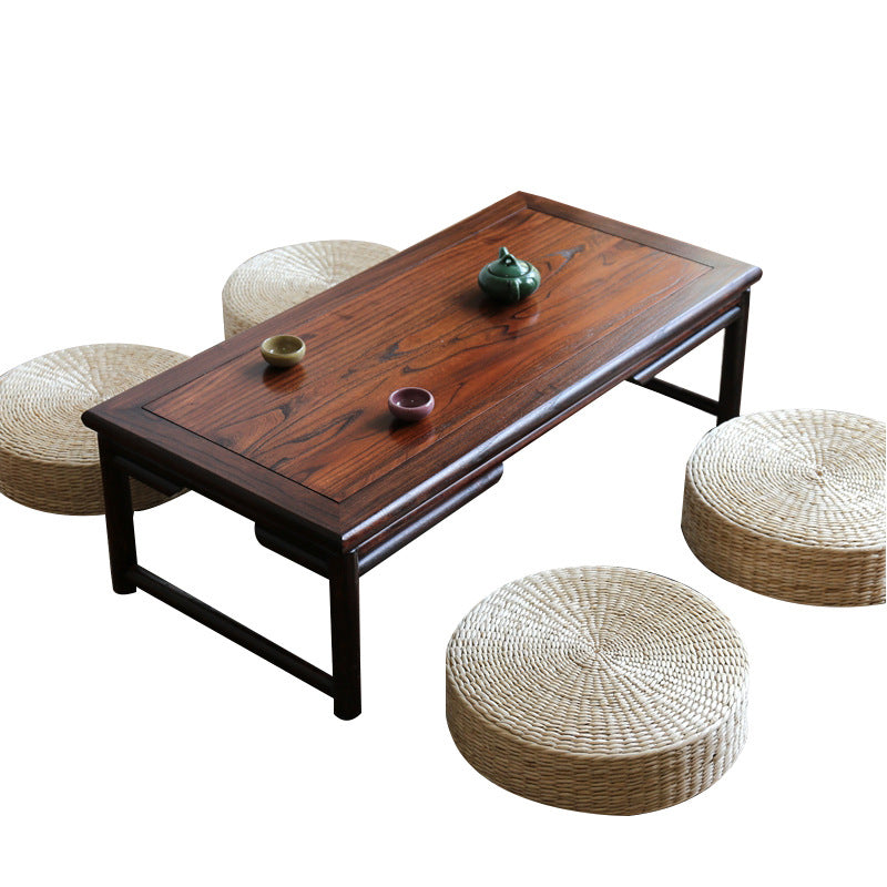 Solid Wood Sled Coffee Table Scandinavian Rectangular Cocktail Table