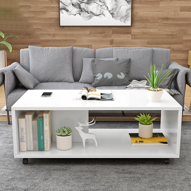 Geometrico 1 tavolino singolo tavolo da cocktail in legno con ruote