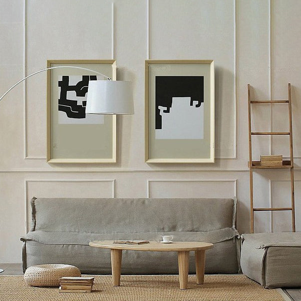 Sofá sin brazo gris lavable sofá contemporáneo para sala de estar, apartamento