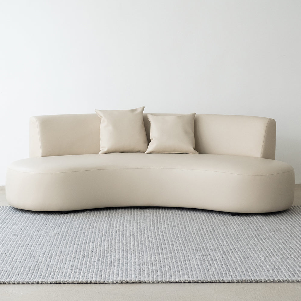 Contemporary Standard Armless Sofa Curved Sofa for Living Room, Apartment