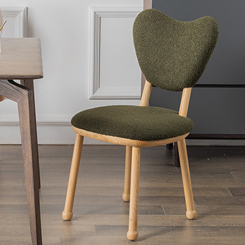Sedia a bracciale araccia a stretto sedia in lana senza braccio con quattro gambe di base