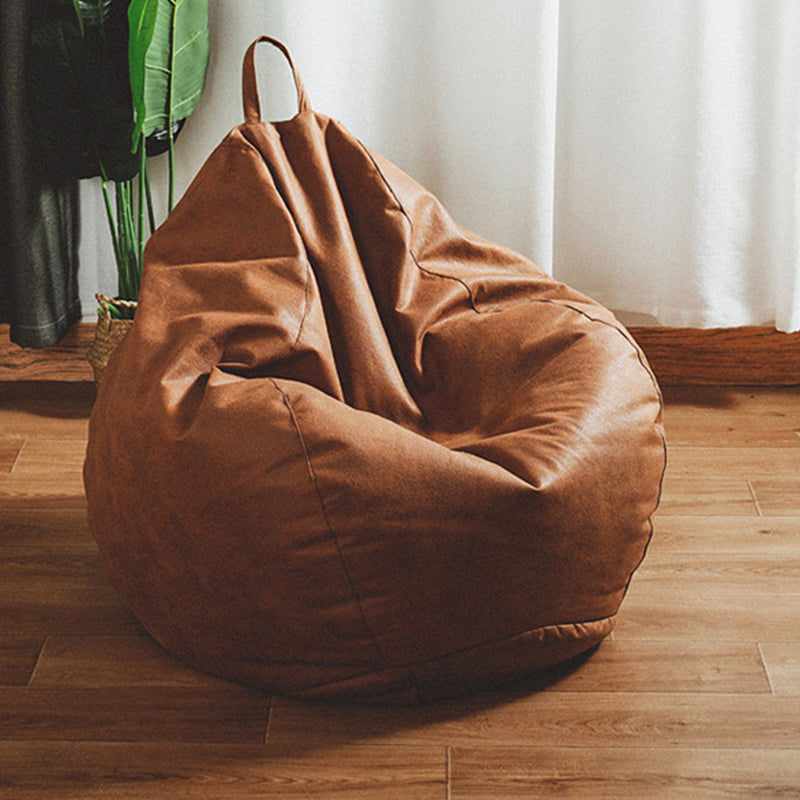 Casual accentstoel faux lederen waterdichte lounge bank stoel in beige/ brwon/ grijs/ rood