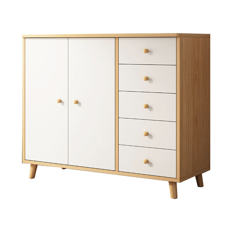 Server da pranzo bianco in legno ingegnerizzato in stile moderno per cucina