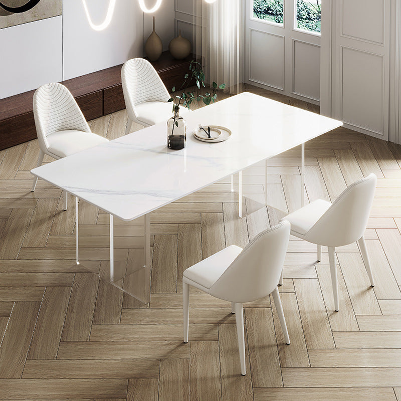 Set da pranzo rotondo contemporaneo in pietra sinterizzato set da pranzo 1/3/4/5