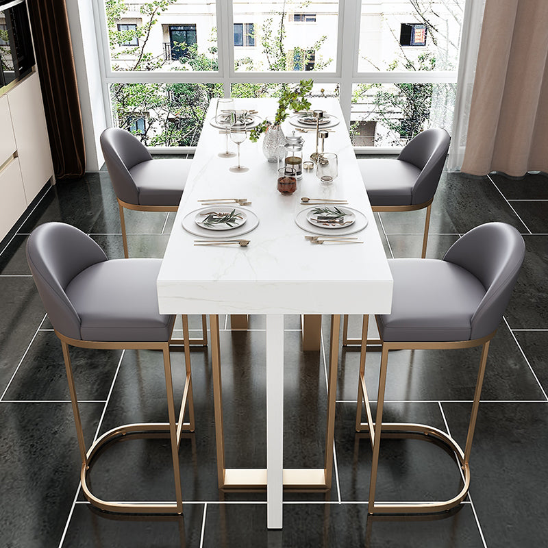 Glam 1/2/5 pièces de table de barre de pierre fritte