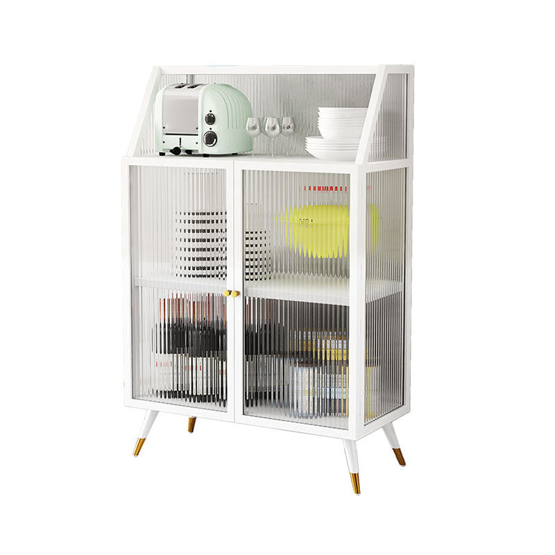 Sideboard moderna in Sideboard da pranzo in vetro bianco e nero con porta per soggiorno