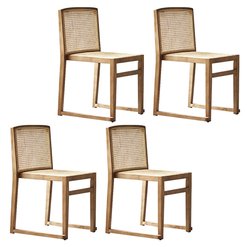Traditional Style Dining Chair Solid Wood Stackable Side Chair for Home Walnut 4 Piece Set Clearhalo 'Dining Chairs' 'Dining Tables & Seating' 'dining_chair' 'furn' 'furn_dining_chair' 'Furniture' 'Kitchen & Dining Furniture' 5174453