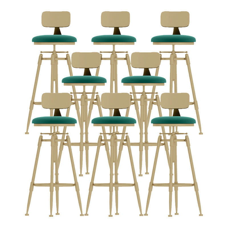 Glam liftbare roteerbare roteerbare aanrechte kruk IJzeren Keuken Bar Kruk met kussen en pedaal