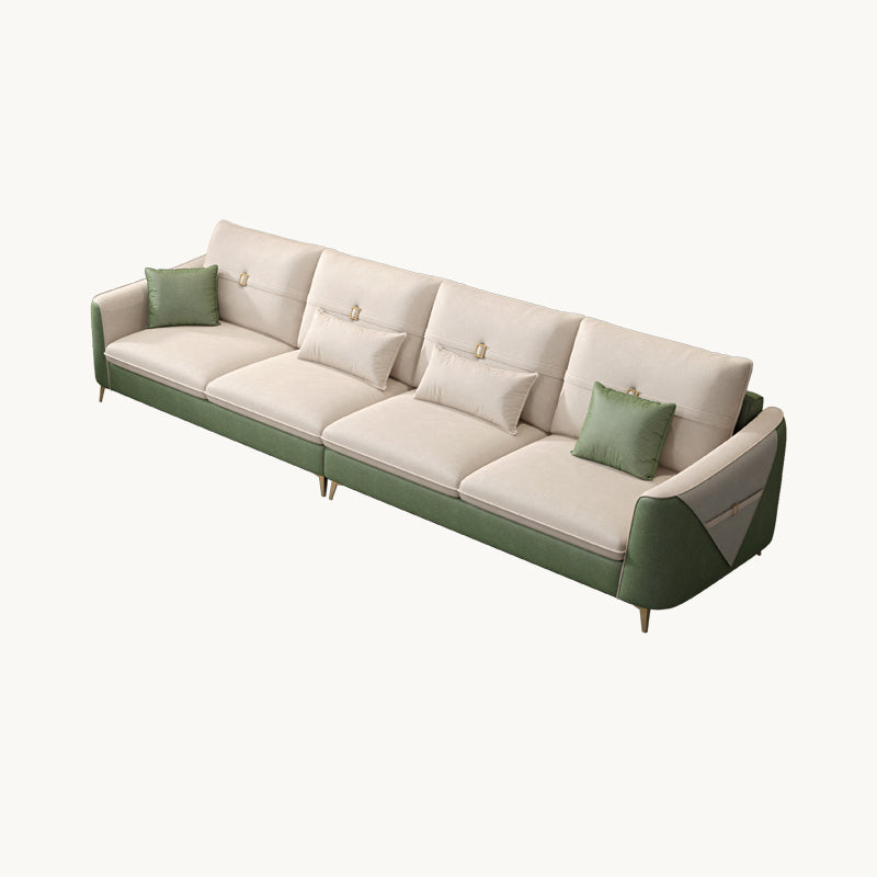 Moderne standaard vierkante arm faux lederen vlekbestendige bankbank