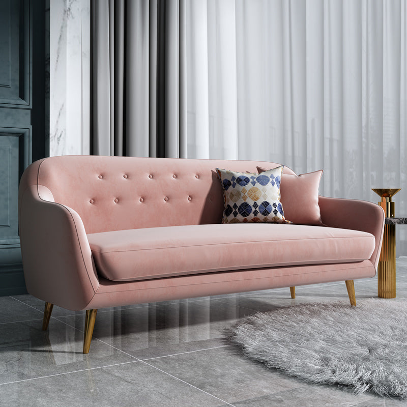 Modern Flared Arm Sofa with Tufted Back for Apartment 32.28" H