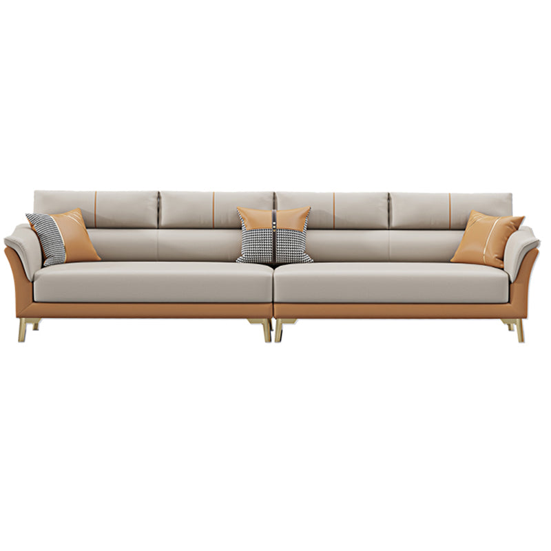 Faux in pelle resistente alla pelle stagna braccia svasata moderna divano divano