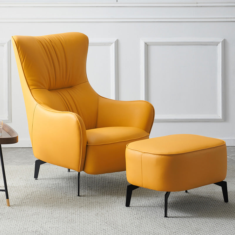 Chaise célibataire nordique moderne Tiger Tiger Cuir Single Sofa Light Luxury High arrière