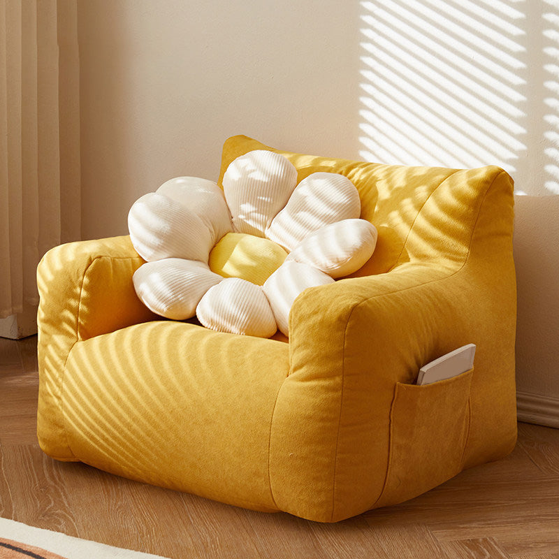 Chaise de bras carré de mélange de coton contemporain avec dos serré pour appartement