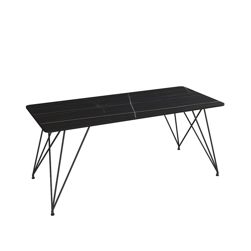 Escritorio de escritura rectangular moderno escritorio de oficina de piedra sinterizada