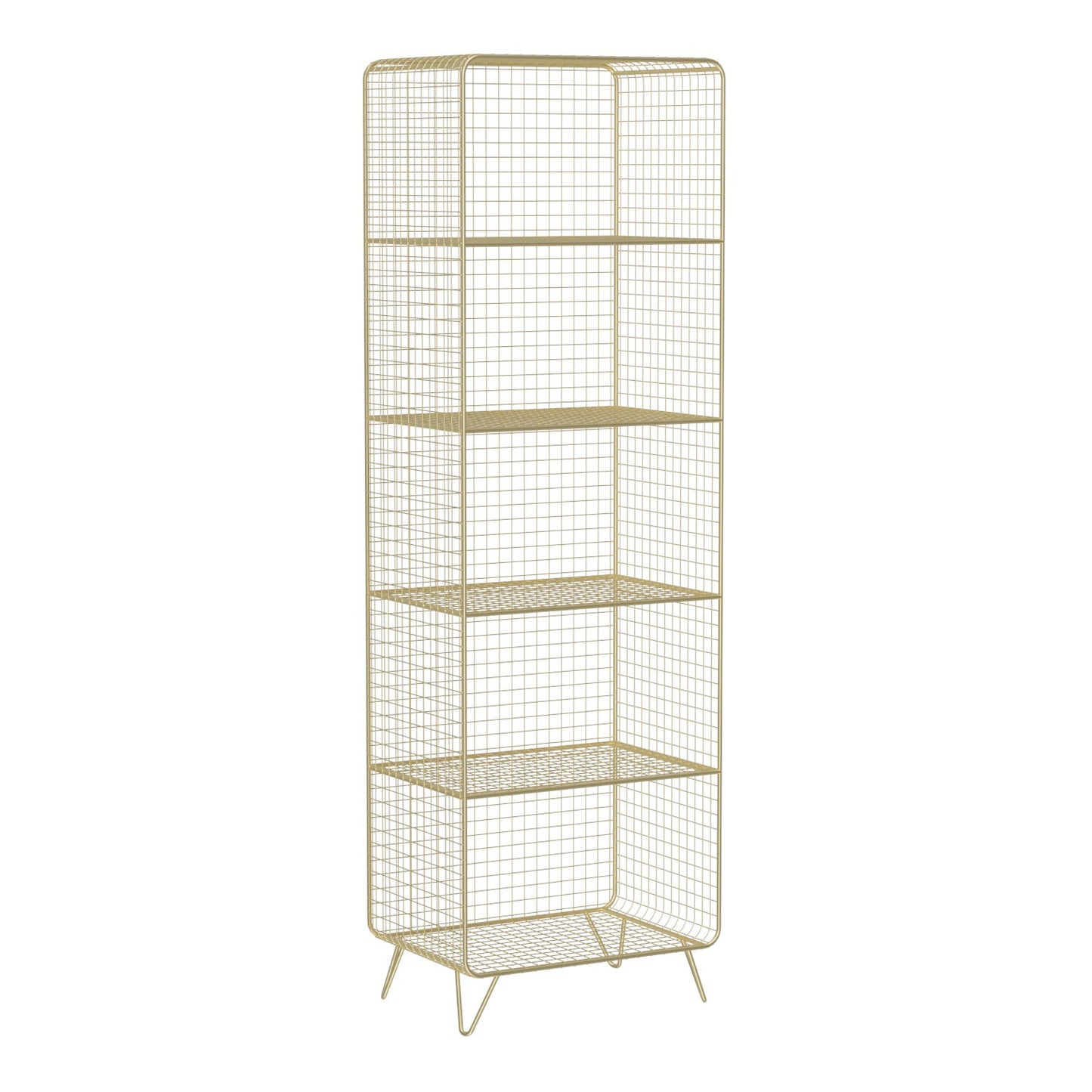 Moderne Style Bookshelf Standard geschlossener Back Metal -Bücherregal für Zuhause