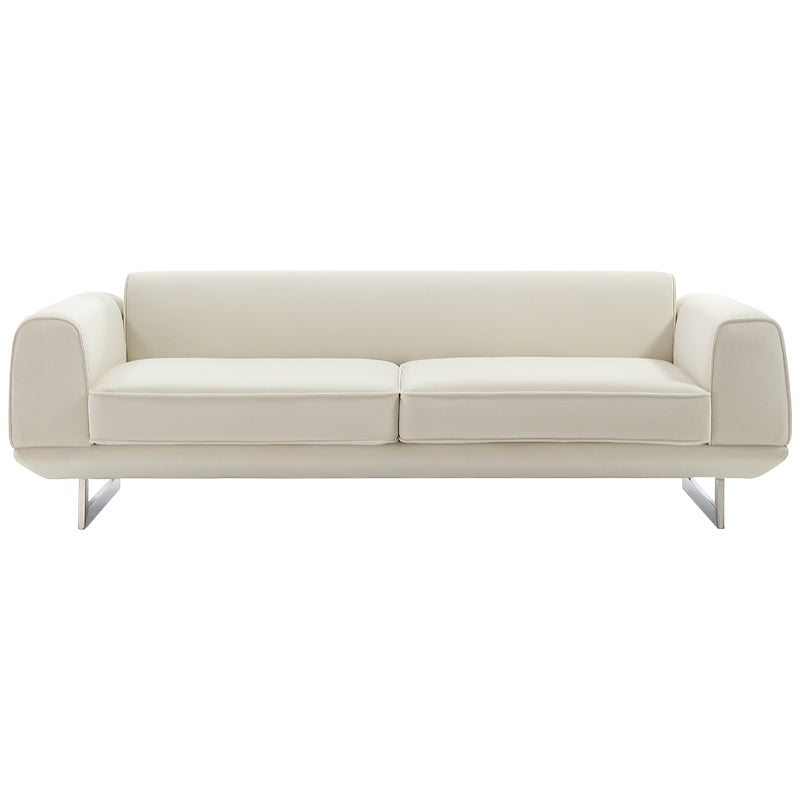 Vierkante arm fluwelen bank met strakke rug voor woonkamer 26.77 "High