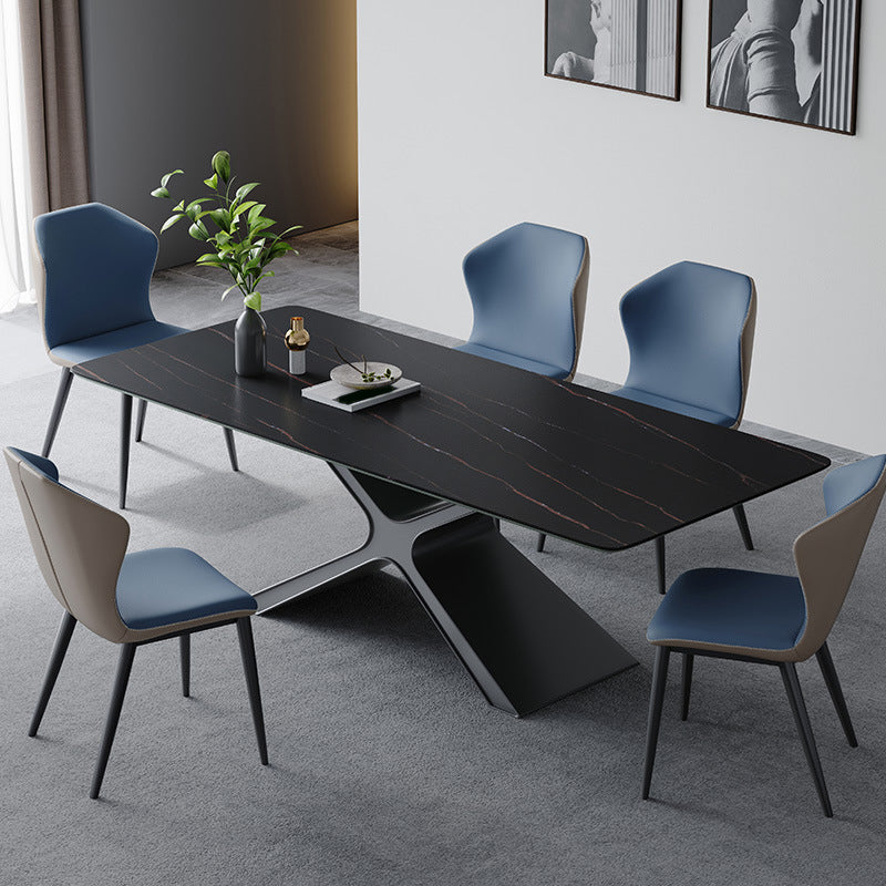 Designer Style Sintered Stone Top Dining Set Rectangle 1/4/5/6 Pieces Dining Table Set