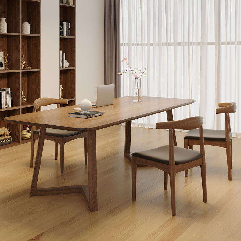 Bureau d'écriture de style moderne bureau de bureau en bois massif rectangulaire pour la maison