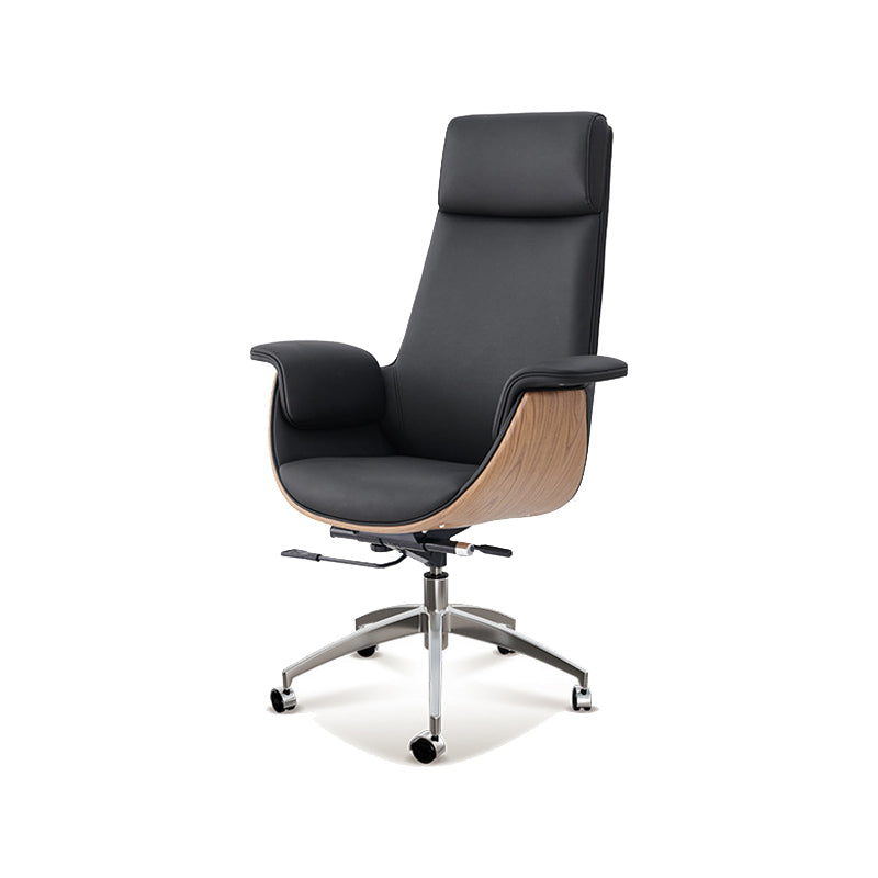 Silla de tareas ergonómicas ejecutivas Base de metal cromado silla de oficina contemporánea