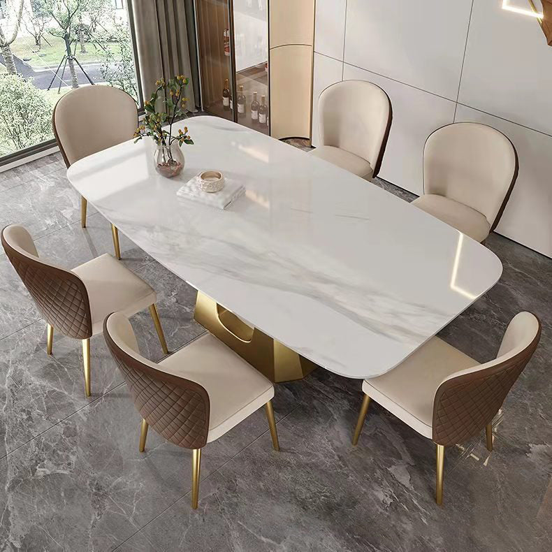 Designer Style Sintered Stone Dining Set Rectangle 1/2/3/5/7 Pieces Dining Room Table Set