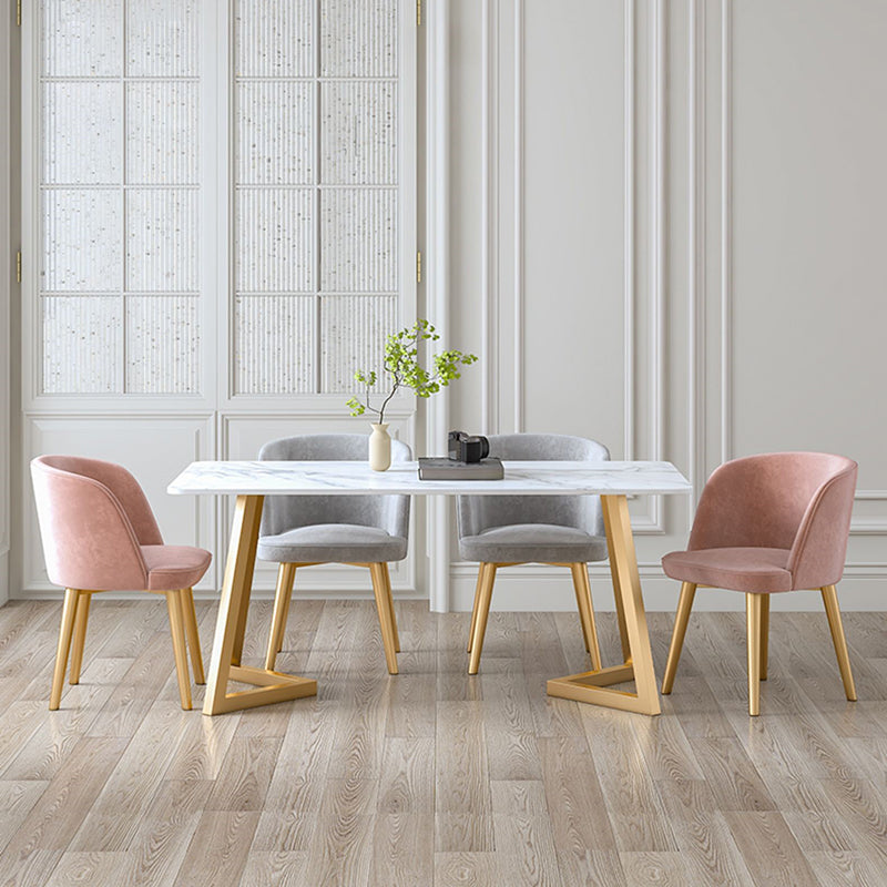 Mesa de comedor rectangular de lujo tradicional mesa de comedor de piedra para el hogar