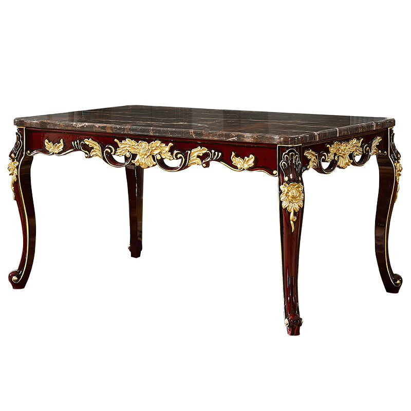 Rectángulo de muebles de mármol 4 patas colección de comedor para comedor