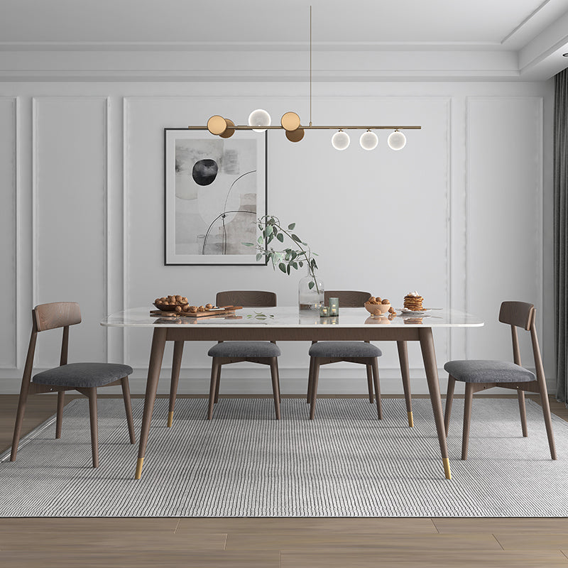 Piedra sinterizada Mesa de comedor para el hogar Mesa moderna de comedor con 4 patas