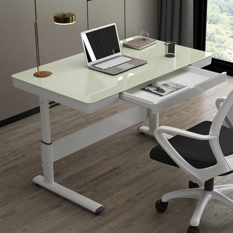 Contemporary Metal Trestle Base Desk Standing Desk Converter for Office