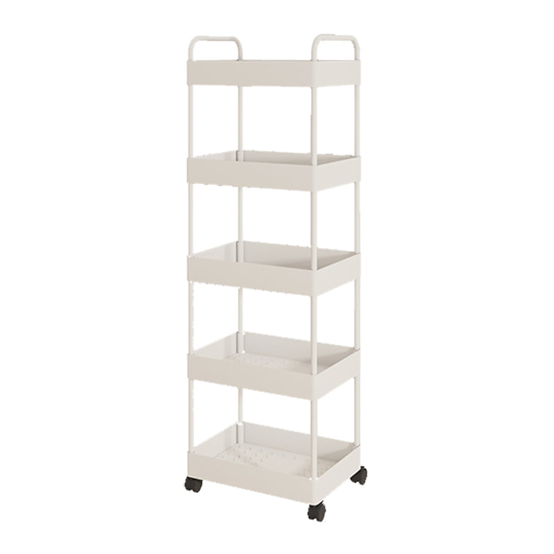 Moderno libreria etagere aperta scaffale in metallo scaffale in plastica scaffale con ruote di caster