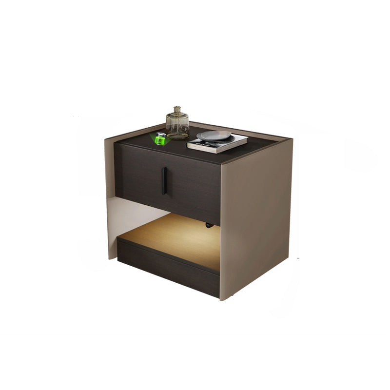 In pelle finta contemporanea 1 - comodino di cassetto 20 "alto comodino