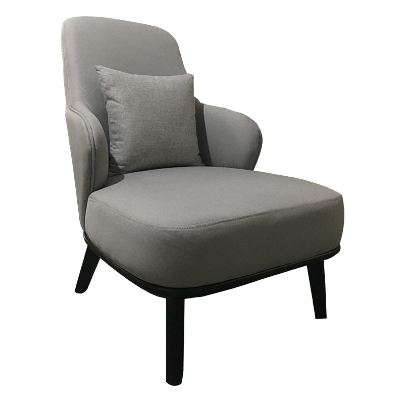 Chaise d'aile à cadre en bois massif de 30,71 "de largeur avec quatre étapes de base pour le salon