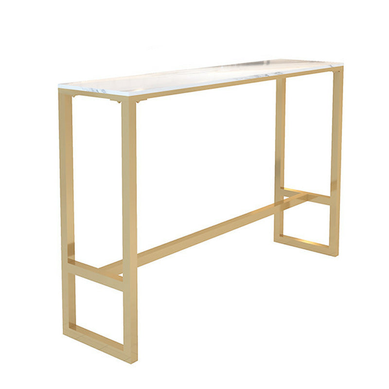 Table de bar de patio contemporain en marbre