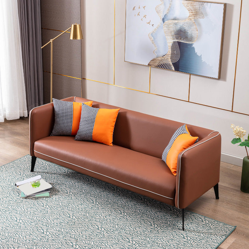 本革ソファ28.74 "d x 28.74" hリビングルーム用のタキシードアームソファ